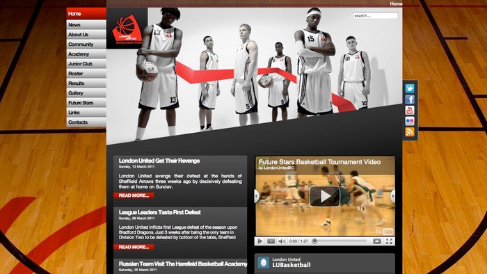 London United Basketball Website V2 London United Basketball Website