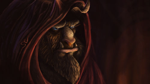 Beauty and the Beast, Beast illustration