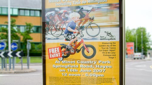 Tour De Hillingdon – Outside Poster Display Advert Tour De Hillingdon – Outside Poster Display Advert