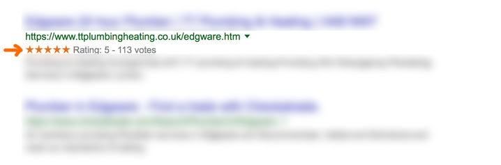 Google review stars