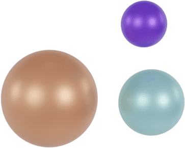 Three coloured 3D spheres Three coloured 3D spheres