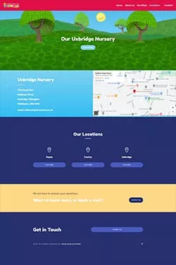 Sunflower House Nursery Website front Location page Sunflower House Nursery Website front Location page